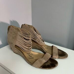 American Rag Taupe Wedge Sandals